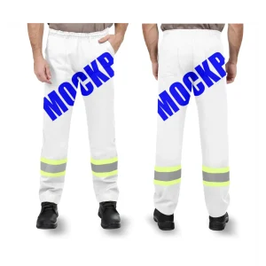 Mockup CDR Calça Brim Com Fita Refletiva