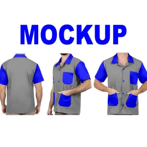 Mockup CDR Camisa Social de Brim com Botão