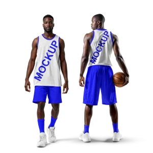 Mockup CDR Conjunto Esportivo Basquete Masculino Humano