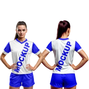 Mockup CDR Conjunto Esportivo Feminino Gola Humano