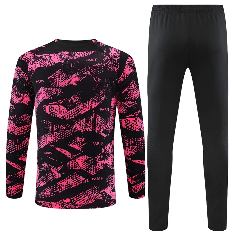 Conjunto de Treino PSG Jaqueta+Calça Rosa/Preto 2022/23 - Image 3