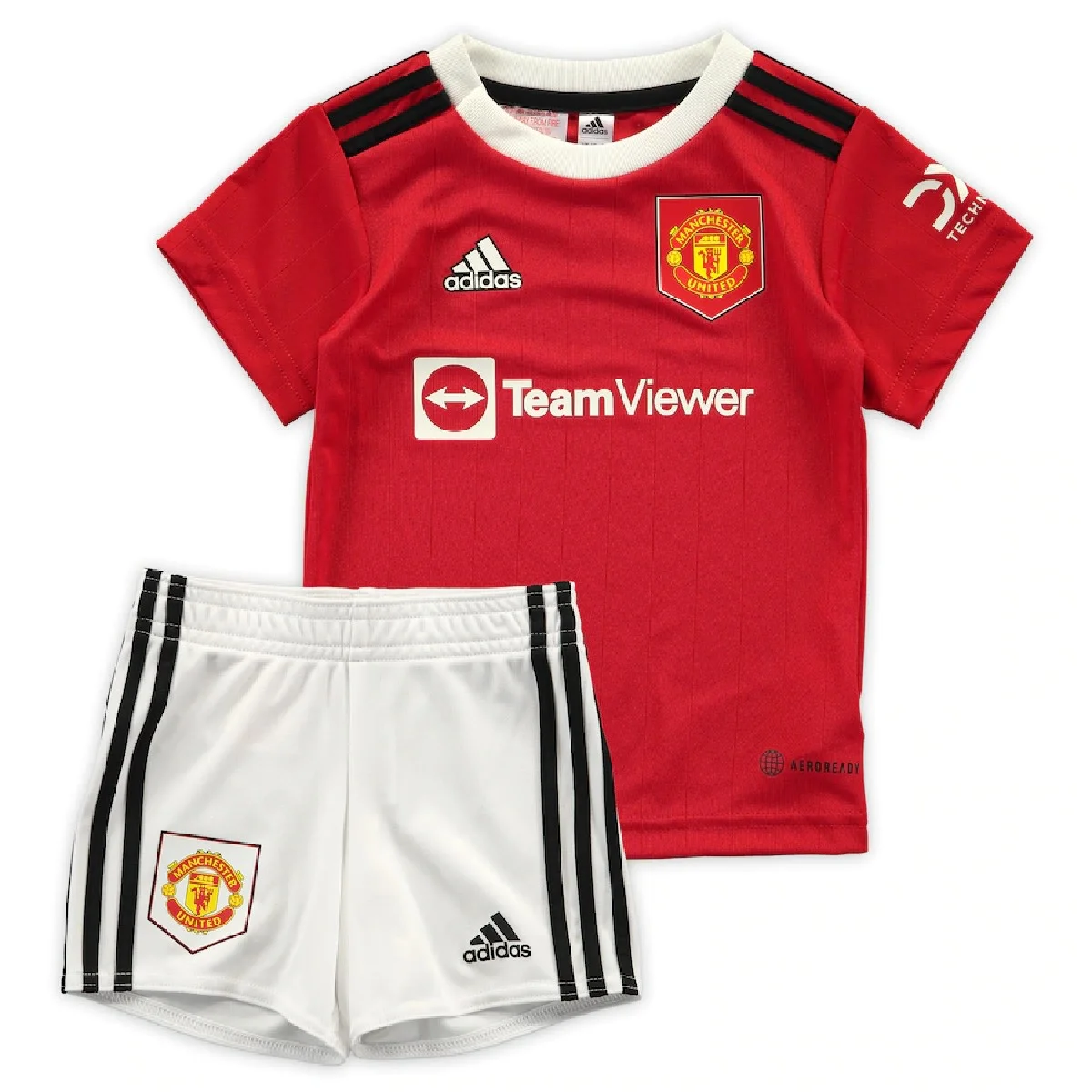 Kit Infantil Manchester United Vermelha 22/23 Unissex - Image 2
