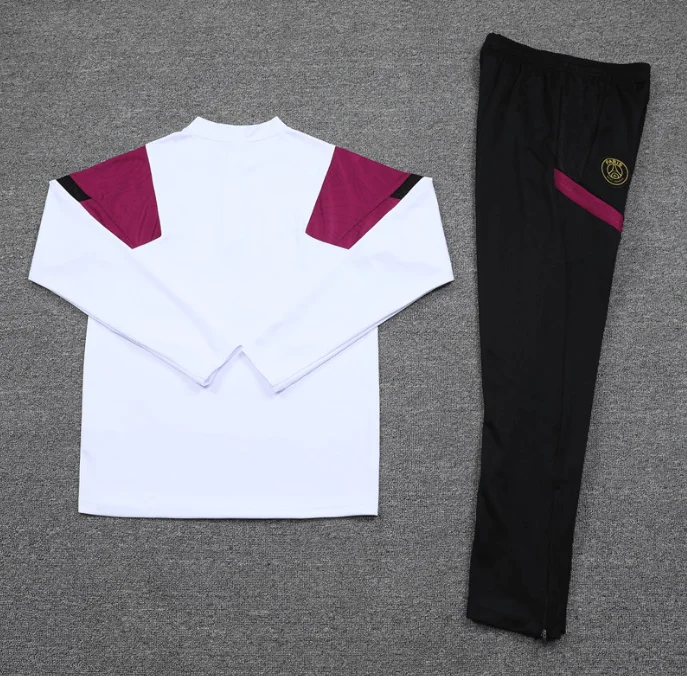 Conjunto de Treino PSG Jaqueta + Calça Branco/Vinho/Preta 2021/22 - Image 5