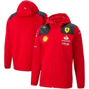 Jaqueta de Frio Ferrari F1 Team Vermelha C/Capuz