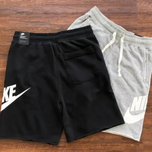 Bermuda Nike Moletom Masculina Preta/Cinza
