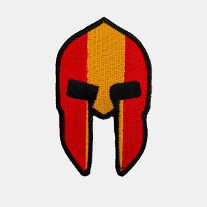 Parche casco espartano con la bandera de España