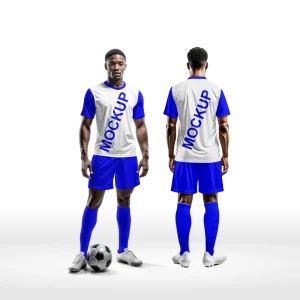 Mockup CDR Conjunto Esportivo Masculino Gola Redonda Humano