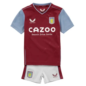 Conjunto Infantil Aston Villa Vermelho Unissex