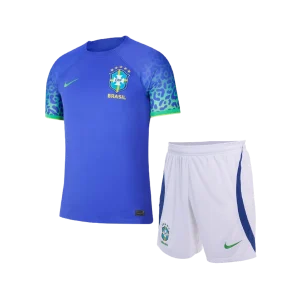 Conjunto Infantil do Brasil Azul Copa do Mundo Unissex 2022