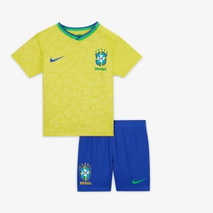 Conjunto Infantil do Brasil Amarelo Copa do Mundo Unissex 2022
