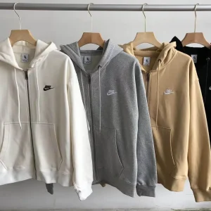 Blusão Moletom Nike Preto/Cinza/Branco