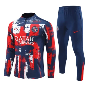 Conjunto de Treino PSG Jaqueta + Calça Vermelha/Azul 2024/25