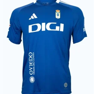 Camisa Real Oviedo Titular Azul I 2024/25 Masculina