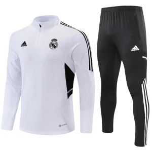 Conjunto de Treino Real Madrid Branca 2022/23 Jaqueta e Calça