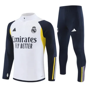 Conjunto de Treino Real Madrid Branca 2023/24 Jaqueta e Calça