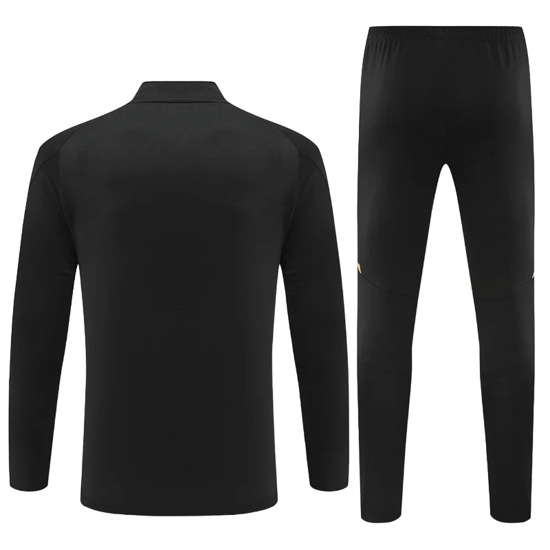 Conjunto de Treino Real Madrid Preto/Amarelo 2024/25 Jaqueta e Calça - Image 3