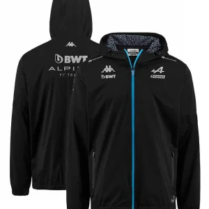 Jaqueta De Chuva Alpine F1 Team Preta 2023 Com Zíper