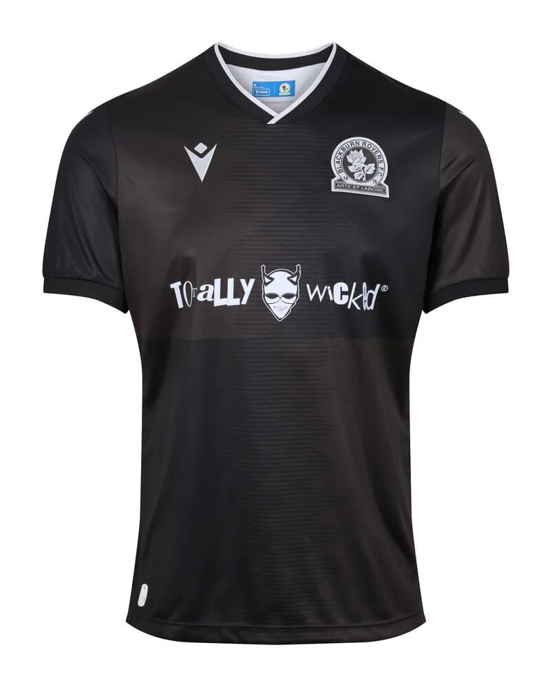 Camisa Blackburn Preta Away 2023/24 Masculina - Image 2