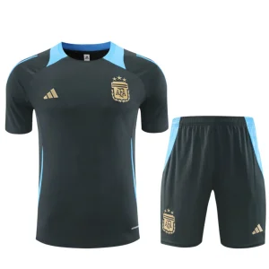 Kit Short e Camisa Argentina Treino Verde Musgo 2024/25