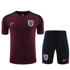Kit Short e Camisa Inglaterra Treino Vinho 2024/25