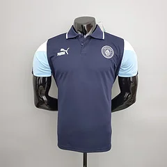 camisa gola polo manchester city azul – masculina